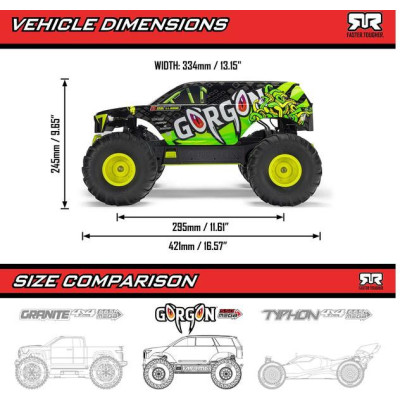 Arrma Gorgon 1:10 Smart RTR žlutá