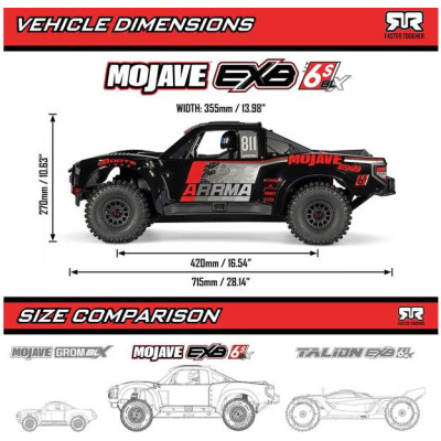 Arrma Mojave 6S EXB BLX 1:7 RTR černá