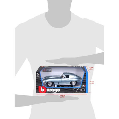 Bburago Jaguar E-type Coupe 1:18 světle modrá metalíza