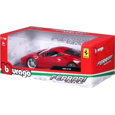 Bburago Ferrari 488 GTB 1:18 červená