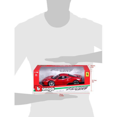 Bburago Ferrari 488 GTB 1:18 červená
