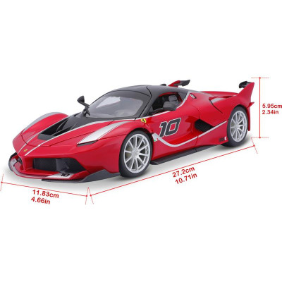 Bburago Ferrari FXX K 1:18 červená metalíza