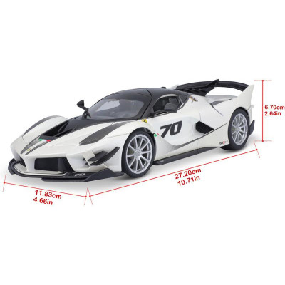 Bburago Ferrari FXX-K EVO No.70 1:18 bílá/černá