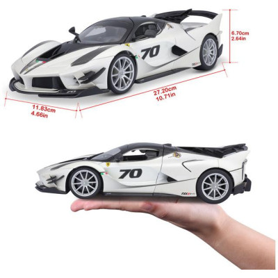 Bburago Ferrari FXX-K EVO No.70 1:18 bílá/černá
