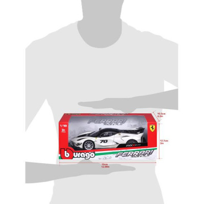 Bburago Ferrari FXX-K EVO No.70 1:18 bílá/černá