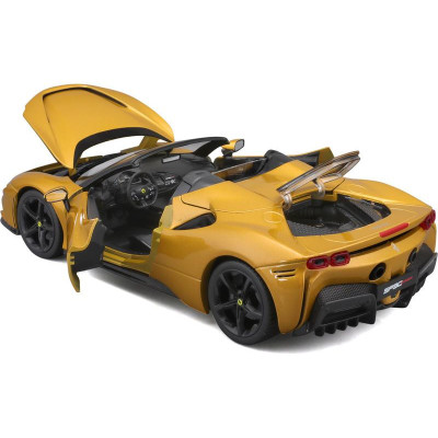 Bburago Ferrari SF90 Spider 1:18 zlatá metalíza