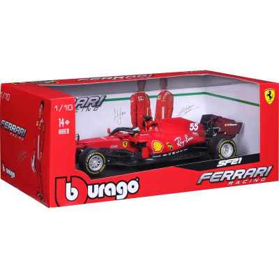 Bburago Ferrari SF21 1:18 55 Carlos Sainz