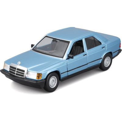 Bburago Mercedes-Benz 190E 1987 1:24 světle modrá metalíza