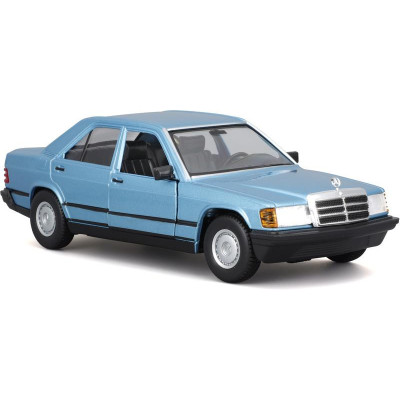 Bburago Mercedes-Benz 190E 1987 1:24 světle modrá metalíza