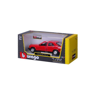 Bburago Mercedes-Benz 190E 1987 1:24 červená