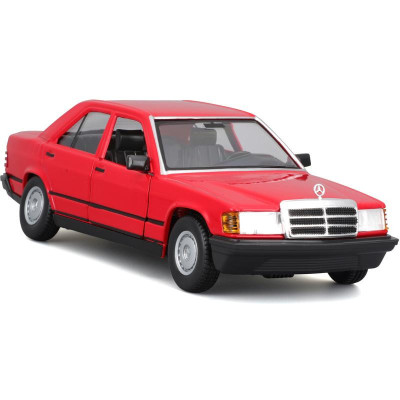 Bburago Mercedes-Benz 190E 1987 1:24 červená