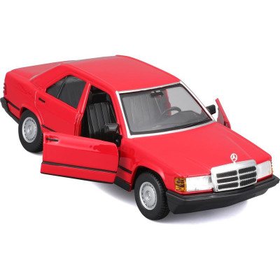 Bburago Mercedes-Benz 190E 1987 1:24 červená