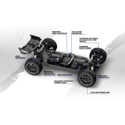 Buggy QByte XB Flux 1/12 – modrá
