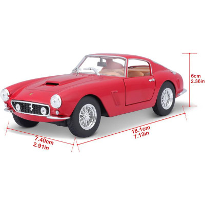 Bburago Ferrari 250 GT Berlinetta 1:24 červená