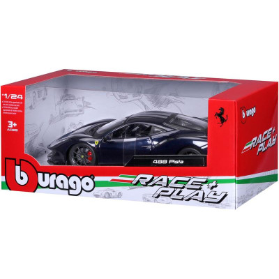 Bburago Ferrari 488 Pista 1:24 tmavě modrá