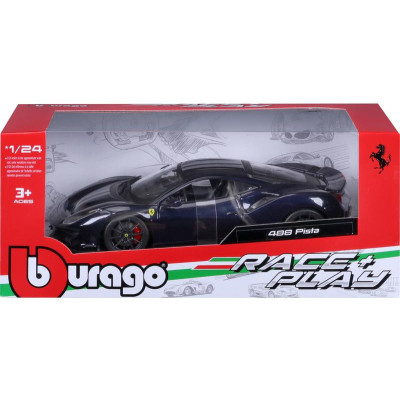 Bburago Ferrari 488 Pista 1:24 tmavě modrá