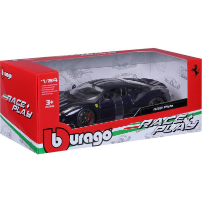 Bburago Ferrari 488 Pista 1:24 tmavě modrá