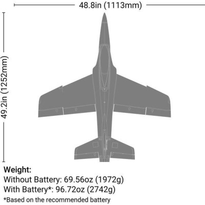 E-flite Habu XS eXtra Sport 1.1m 80mm EDF AS3X+ SAFE Select BNF Basic