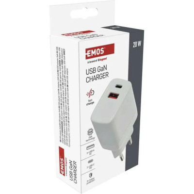 Síťový USB adaptér (zdroj) GaN PD 20W