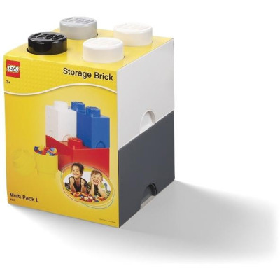 LEGO úložné boxy Multi-Pack černá, bílá, šedá - 4ks