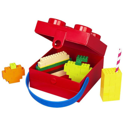 LEGO box s rukojetí 166x165x117mm - červený