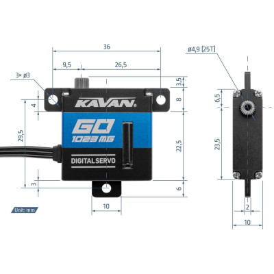GO-1023MG (0.09s/60°, 7.0kg.cm)