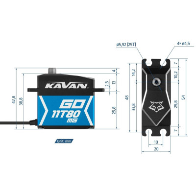 GO-11T80MG (0.03s/60°, 18kg.cm)