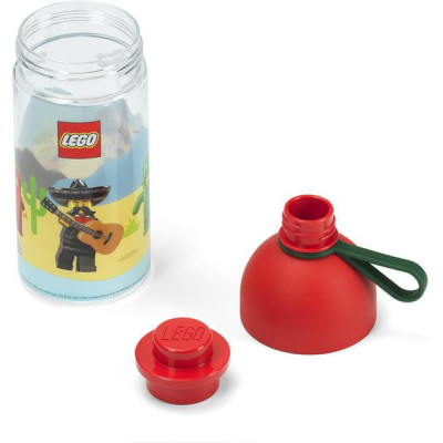 LEGO láhev na pití 0.5L - transparentní army zelená