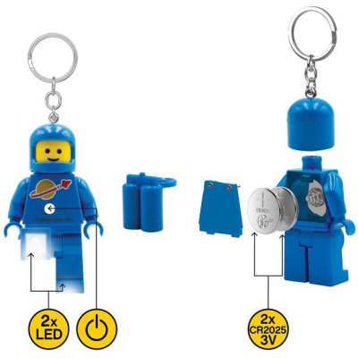 LEGO svítící klíčenka - Kosmonaut modrý