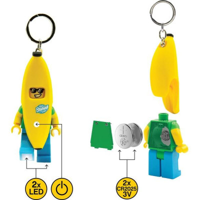 LEGO svítící klíčenka - Banana Guy