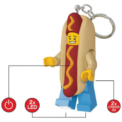 LEGO svítící klíčenka - Hot Dog
