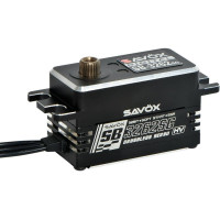 Digitális, alacsony profilú, HiVolt standard szervo kefe nélküli (AC) motorral és fém fogaskerekekkel, 2x golyóscsapággyal, nyomaték 22,0/28,0/35,0 kg 6,0/7,4/8,4 V-on és 0,10/0,08/0,065 s 6,0/7,4/8,4 V-on, tömeg 53,0 g, méretek 40,8 x 20,2 x 25,4 mm. Üzemi feszültség 4,8 - 8,4 V.