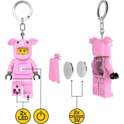 LEGO svítící klíčenka - Prasátko