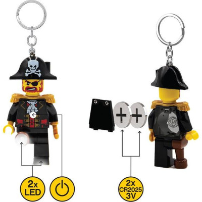 LEGO svítící klíčenka - Kapitán Brickbeard
