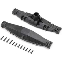 Losi LMT 2.0 RC modellautó alkatrész: tengelyház, 1 db hátsó fél. Nagyobb tengelybemeneti házzal 6x15x5 mm-es csapágyhoz.