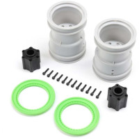 Alkatrész Losi LMT 2.0 RC modellautóhoz: 2,6"-os kerék, zöld beadlock gyűrű (2).