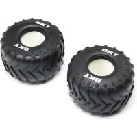 Losi LMT 2.0 RC autómodell alkatrésze: 2,6" BKT Monster Truck gumik, közepes keménységű béléssel (2).
