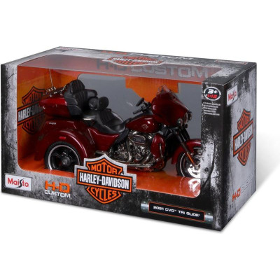 Maisto Harley-Davidson Trikes - CVO Tri Glide 2021 1:12 červená metalíza