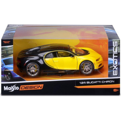 Maisto Bugatti Chiron Exotics 1:24 žluto-černá