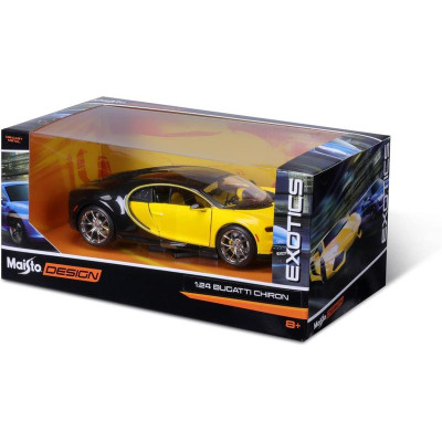 Maisto Bugatti Chiron Exotics 1:24 žluto-černá