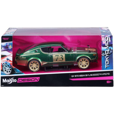 Maisto Nissan Skyline 2000GT-R (KPGC 110) 1973 Tokyo Mods 1:24 zelená