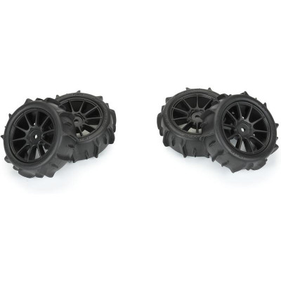 Pro-Line kolo 1:14, pneu Dumont, disk černý, H12mm (4): Typhon GROM