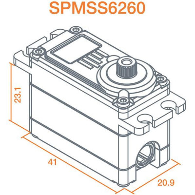 Spektrum servo S6260 Car High Speed HV 17.4kg.cm 0.06s/60° 23T