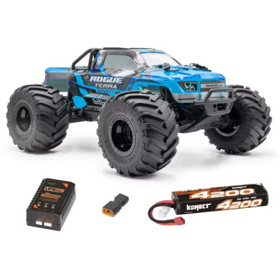 ROGUE TERRA SPORT RTR Brushless Monster Truck 4WD (15kg servo), modrá + aku a nabíječ