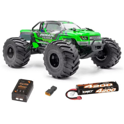 ROGUE TERRA SPORT RTR Brushless Monster Truck 4WD (15kg servo), zelená + aku a nabíječ