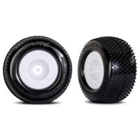 Komplett kerekek a Traxxas Mini XRT RC autóhoz. Fehér tárcsafék Response Pro gumiabroncsokkal (lágy S1 keverék) habszivacs betéttel. Tárcsa átmérője 2,1" (külső) / 2,6" (belső).