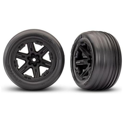 Traxxas kerék 2.8", RXT fekete tárcsa, elektromos gumik (2)