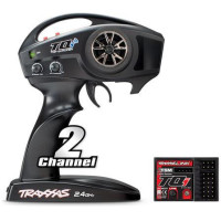 Traxas kétcsatornás TQi 2.4 GHz RC készlet telemetriával (rendelési szám: TRA6528) TSM vevővel (rendelési szám: TRA6533). Kedvezményes áron beállítva.