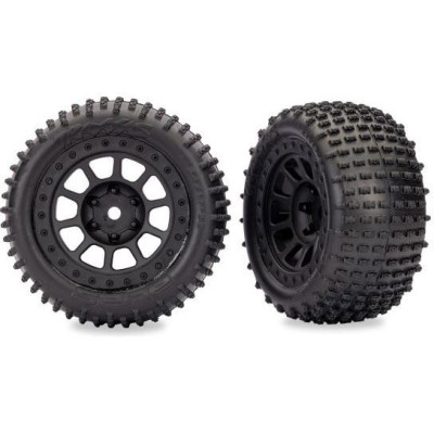 Traxxas kerék 2.2", fekete tárcsa, Alias (2) gumiabroncs (Bandit hátsó)