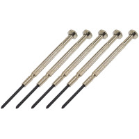 A PH0 (5 db-os) Phillips óracsavarhúzó finom mechanikai munkákhoz, elektronikai cikkek, órák, szemüvegek, RC modellek és egyéb alkalmazások apró csavarjainak meghúzásához készült.